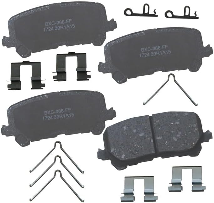 Bendix Premium SBC1724 Ceramic Rear Brake Pads for Acura MDX 2016-2014, Honda Passport 2023-2019, Pilot 2022-2016, Ridgeline 2023-2017 - Image 2
